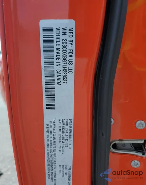 2020 Dodge Charger Sxt from USA, damaged, VIN 2C3CDXBG7LH228537